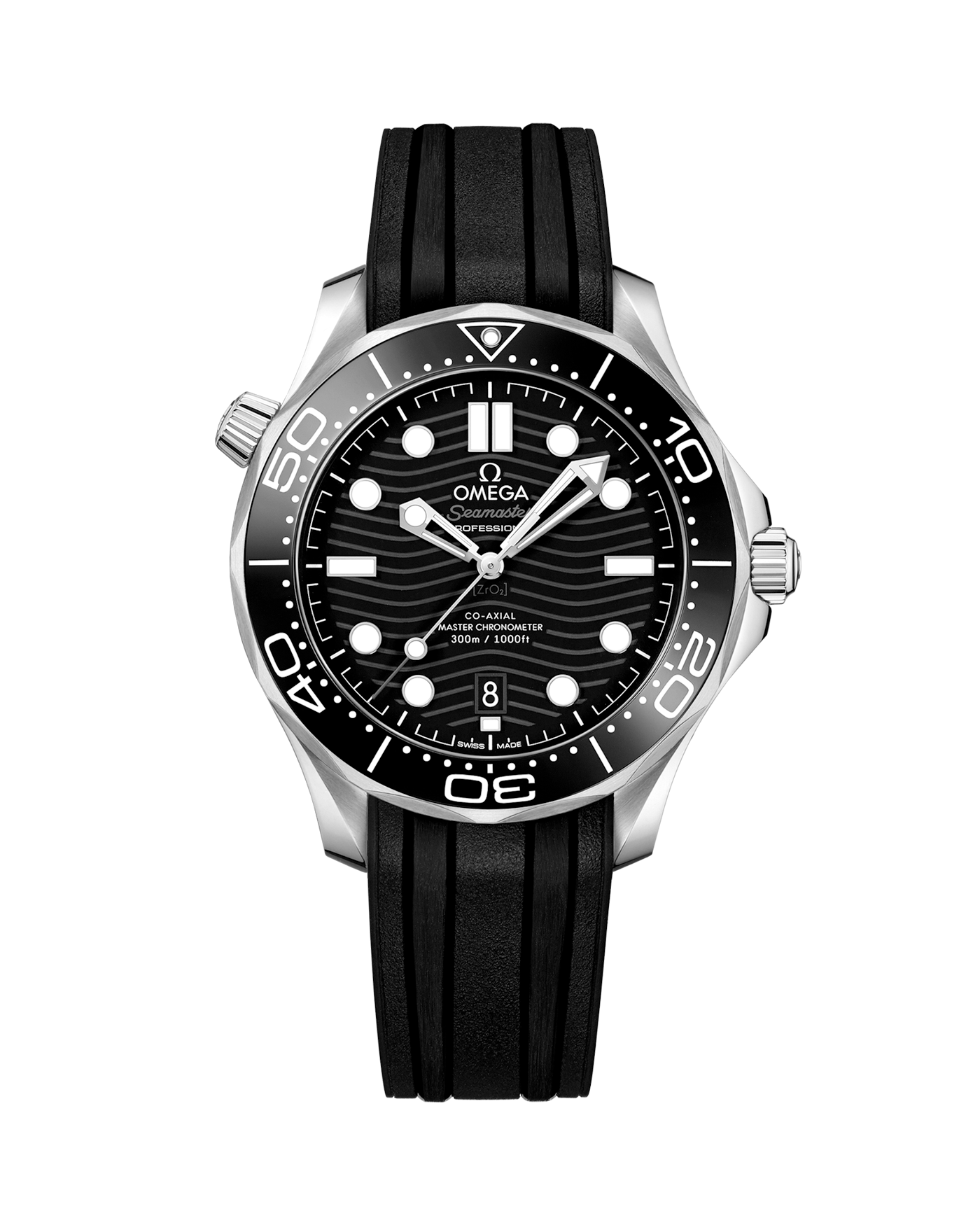 Seamaster Diver 300M (42 mm, aço em bracelete de borracha) +Caixa e Certificado